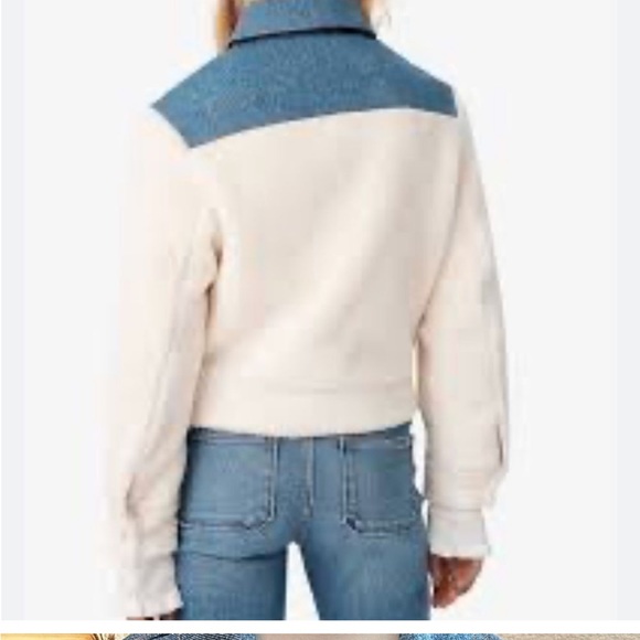 Maje Denim & Sherpa Jacket - Picture 2 of 5